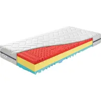 Benab Kaltschaummatratze Zero Sport&Active 22 HR Matratze 75 x 190 cm H3 / H4 hart 22 cm hohe Kaltschaummatratzen, Algua Spirulina, PUR, HR, Antibakteriell, Knoben