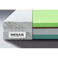 Benab Kaltschaummatratze Flora Bio Plus Matratze 90 x 200 cm H3 / H4 hart 16 cm hohe Kaltschaummatratzen, Aloe Vera, PUR, HR, BIO Schaum, Kokosnuss, 7 Zonen, Partnermatratze