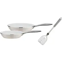 GSW Pfannen-Set "CERAMICA color", beige (ceme, weiß), Ø:28cm, Pfannen, Pfannen-Set, Induktion