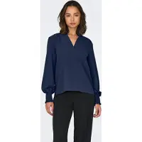 ONLY "ONLMETTE V-NECK LS SMOCK TOP NOOS WVN" Kunstfaser, regular fit