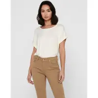 ONLY "ONLMOSTER – T-Shirt mit melierter Optik und elastischem Material" meliert, casual, lässig geschnitten, Viskosemischung, Rundhals