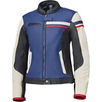 Held Midway Damen Blau Rot Weiß Motorrad Lederjacke Größe 44