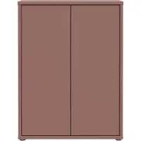 Preisbrecher Schuhkommode >ALICE SPRINGS< 4 Böden, push to open, in Terrakotta - 74,5x99,1x34,9cm (BxHxT)