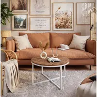 Lookway Runder Couchtisch CIRI-X Eiche Artisan Wotan Stirling