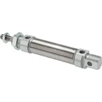AirTec ISO 6432 Runder doppeltwirkender Zylinder 25-200mm - Magnetisch - Außengewinde - Doppelstange