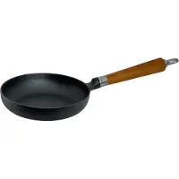Ronneby Bruk Bratpfanne "Maestro, hoch, Ø 20 cm, mit Holzgriff", schwarz, mit buchenholzgriff, B:20cm H:9cm L:44cm, Pfannen, Bratpfanne