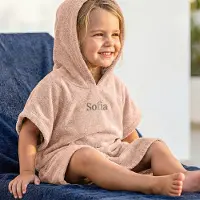 Yoursurprise Personalisierter Kinder-Badeponcho - 2/5 Jahre - Rosa