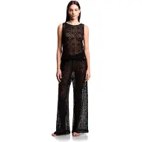 Emporio Armani für Damen. EW003420_AF20251 Schwarze Strandhosen (L), Lässig, Baumwolle