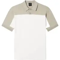 Armani Exchange für Herren. XM002151AF22062M1297 Polo Elegant cremefarben (XS), Weiß, Lässig, Baumwolle, Kurzarm
