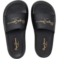 Pepe Jeans für Damen. PLS700001 Bella Log Sandalen schwarz (41), Flach, Keine, Strandbekleidung, Polyurethan