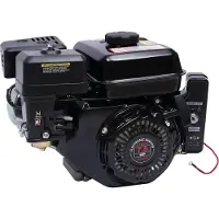 StarTech.com Benzinmotor - 210 cm³ 4-Takt Einzylinder - Luftgekühlt - Handstart/E-Start - 20 mm Kurbelwelle - Bohrung×Hub 70×45 mm - Für Go-Kart - Schwarz