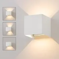ZMH LED Wandleuchte Aussen 5W Weiß Wandlampe Warmweiß Up Down Außenleuchte IP65 Wasserdicht Außenlampe Treppenhaus Hauswand Aussenlampe Flur