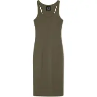 Armani Exchange für Damen. XW000820AF13729U7043 Tailliertes Kleid grün (XS), Lässig, Viskose, Ärmellos / Hosenträger