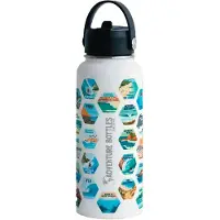 Awesome Maps Adventure Surf+stickers Thermosflasche