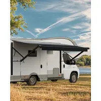 StarTech.com Seitenmarkise Wohnwagen - Markise Camping 6114mm - Elektrische Modulmarkise für Campingbus und Wohnmobil