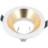 LED line Einbaustrahler GU10 Set Einbauleuchten Rahmen Einbauspots Ø75mm Bohrloch Weiß / Gold inkl. GU10 5W LED Leuchtmittel Neutralweiß mit Fassung