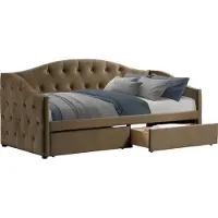 Kondela Zaska Einzelbett mit Stauraum 90x200 cm – braun (Samt)