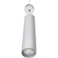 Braytron Hängeleuchte BETA Zylinder Ø60mm x 250mm Deckenleuchte, Hängelampe, Pendelleuchte 1 Flammig GU10 Fassung Weiss