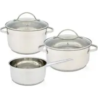 Kruger Topf-Set KRÜGER "Ohio", silber (edelstahlfarben), Töpfe, Topf-Set, für Induktions-Kochfelder geeignet