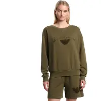 Emporio Armani für Damen. EW000778_AF20244 Shorts Sponge Logo grün (S), Lässig, Baumwolle