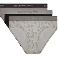 Emporio Armani für Herren. EM000256_AF20671 3er-Set Slips Day grau, schwarz (M), Heimtextilien, Baumwolle