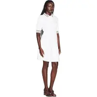 Armani Exchange für Damen. XW001739AF13401U1003 Tailliertes Kleid weiß (XS), Lässig, Polyester, Kurzarm