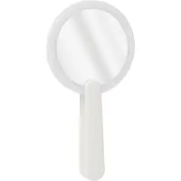 COFI LED Hand Spiegel Reise Make-Up Spiegel mit LED Licht Mini Kosmetik Spiegel mit Swivel Faltbare Griff Weiß