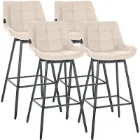 CLP Hocker, barowy, Weston, cremefarben, 4 Stück, höhenverstellbar
