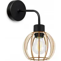 Light11 HOME Wandleuchte, quadratische Lampe, Deckenleuchte, Holzlampenschirm, LED