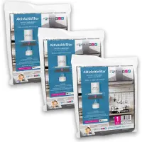 Itenga 3er Set Aktivkohlefilter 47x57cm 3 Stück