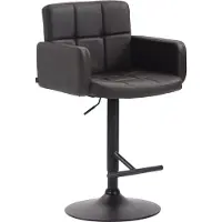 CLP Barhocker Los Angeles Kunstleder | Höhenverstellbarer Barstuhl Mit Drehbarem Sitz | Bistrohocker Mit Metallgestell, Farbe: braun, Gestellfarbe: schwarz