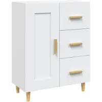 Syfax Sideboard Weiß 69,5x34x90 cm Holzwerkstoff