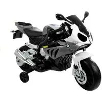 Lean Elektro Motorrad für Kinder BMW S1000RR Silbern Reifen