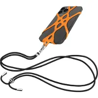 Avizar , Smartphone-Kette (verstellbarer Nylonriemen mit Universalbefestigung), Orange