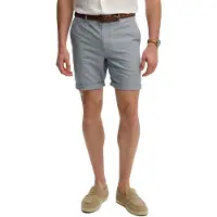 Superdry für Herren. M7110487A Shorts Premium Textured Chino blau (34), Lässig, Baumwolle