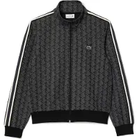 Lacoste Paris Jacquard-Trainingsjacke mit Reißverschluss, Schwarz S