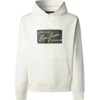Pepe Jeans für Herren. PM5800162 Sweatshirt Suen weiß (S), Lässig, Baumwolle