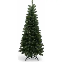 XMS-Trees Künstlicher Weihnachtsbaum Banff H240 x Ø101 cm - inkl. LED - Schlankes Modell - Schwer entflammbar