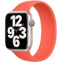 Apple Silikon Solo Loop für Watch | 44/45/46/49 mm - Größe 12 - Nectarine