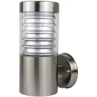 Mangel Edelstahl Außenwandleuchte 1xE27 silber IP44 SU-MA Joy 91063L