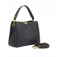 Tollzwood Schwarze Damen Handtasche Erika aus Echtleder – Leder Umhängetasche & Schultertasche – Klassische Crossbody Bag Schwarz