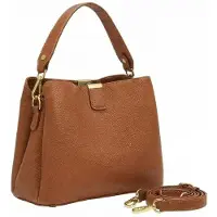 Tollzwood Damen Handtasche Erika aus Echtleder – Braune Leder Umhängetasche & Schultertasche – Vintage Crossbody Bag klein