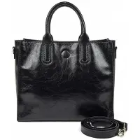 Tollzwood Damen Handtasche aus Echtleder – Schwarz Leder Umhängetasche & Schultertasche – Vintage Crossbody Bag klein