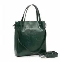 Tollzwood Großer Leder Shopper Aster aus Echtleder – Grüne Damen Handtasche & Schultertasche – Elegante Arbeitstasche & Tote Bag Grün