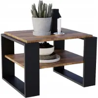 Brak brauner Couchtisch, kleiner Eichentisch, Loft-Couchtisch