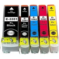 Inkpro 5 kompatible Tintenpatronen T33 XL - je 2 x T3351 T3361 T3362 T3363 T3364 für Epson Expression Premium XP-530 540 630 635 640 645 830 900 7100