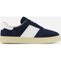 Timberland für Herren. TB0A43GGAJP1 Lisbon Street blaue Leder-Turnschuhe (40), Wohnung, Schnürsenkel, Lässig, Marine
