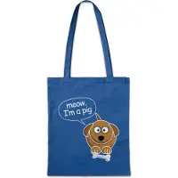 Eric Helmar Müller Urban Backwoods Dog I'm A Pig, Stofftasche, Farbe: Royalblau