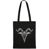 Eric Helmar Müller Urban Backwoods Baphomet Head, Stofftasche, Farbe: Schwarz