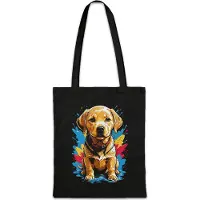 Eric Helmar Müller Urban Backwoods Labrador Puppy Art, Stofftasche, Farbe: Schwarz